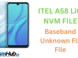 ITEL A58 Lite NVRAM NVDATA FILE